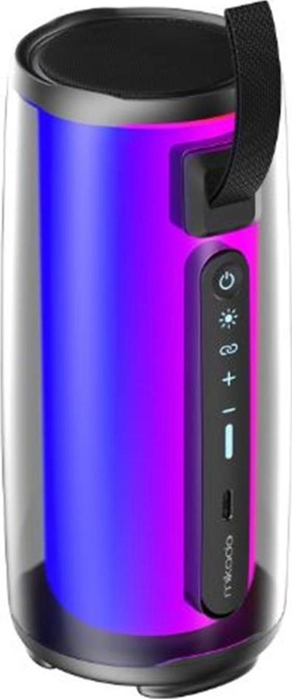 Mikado MD-17BT Capella Siyah 10W 1 RGB Mikrofonlu   Kart-Aux-Usb TWS 1800 mAh Bataryalı Speaker - Image 1