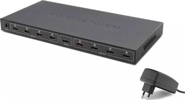 Hadron Hdx1332 8 port Hdmi Splitter 1.4V 1080P 4K 1-In 8-Out Siyah - Image 1