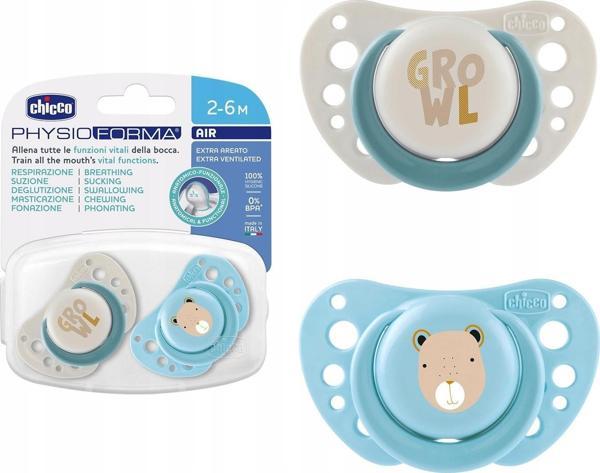 Chicco PhysioForma Air 2'li Silikon Emzik 2-6 Ay Erkek - Image 1