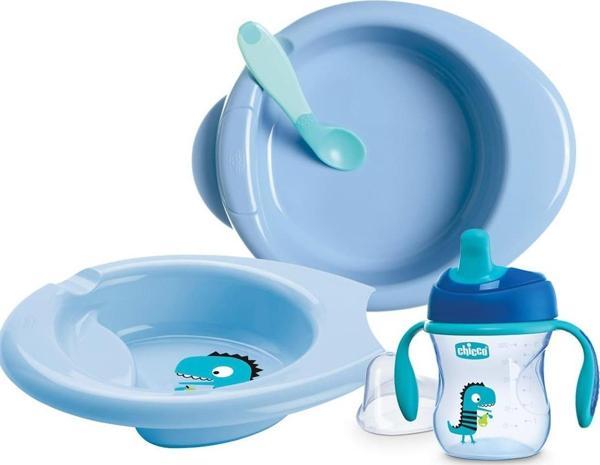 Chicco 4 Parça Beslenme Seti +6 Ay - Erkek - Image 1