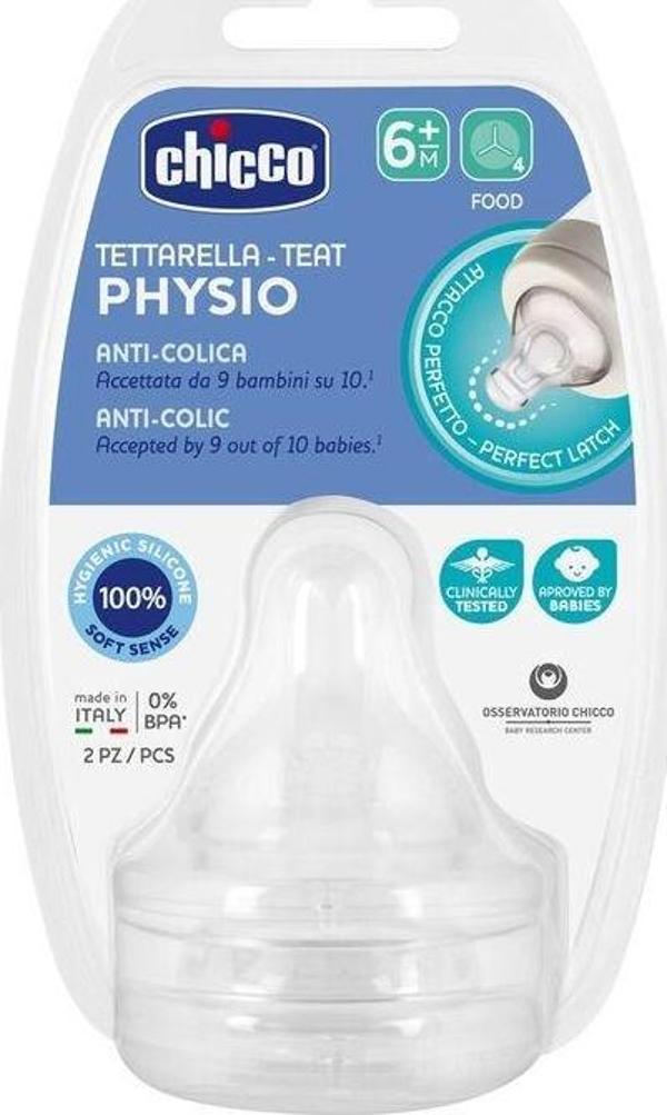 Chicco Wellbeing Silikon 2'li Biberon Emziği 6 ay+ - Image 1