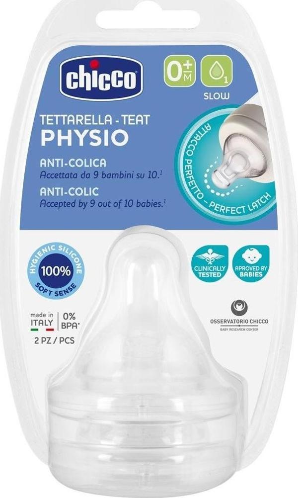 Chicco Wellbeing Silikon 2'li Biberon Emziği 0 ay+ - Image 1