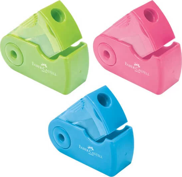 Faber Castell Mini Sleeve Neon Kalemtraş - Image 1