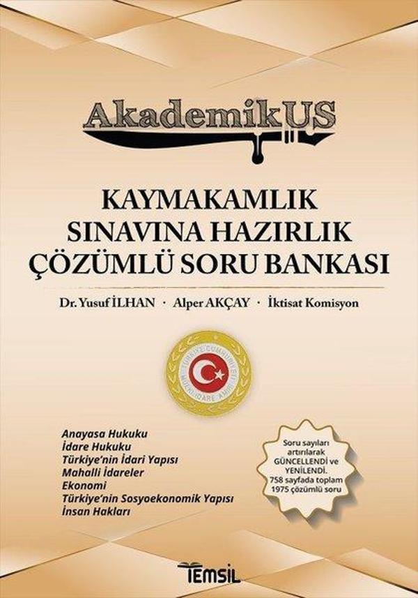 AkademikUS Kaymakamlık Sınavına Hazırlık Çözümlü Soru Bankası - Temsil Kitap - Image 1