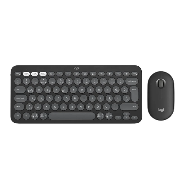 Logitech Pebble 2 Combo Siyah Kablosuz Klavye Mouse Seti - Image 1