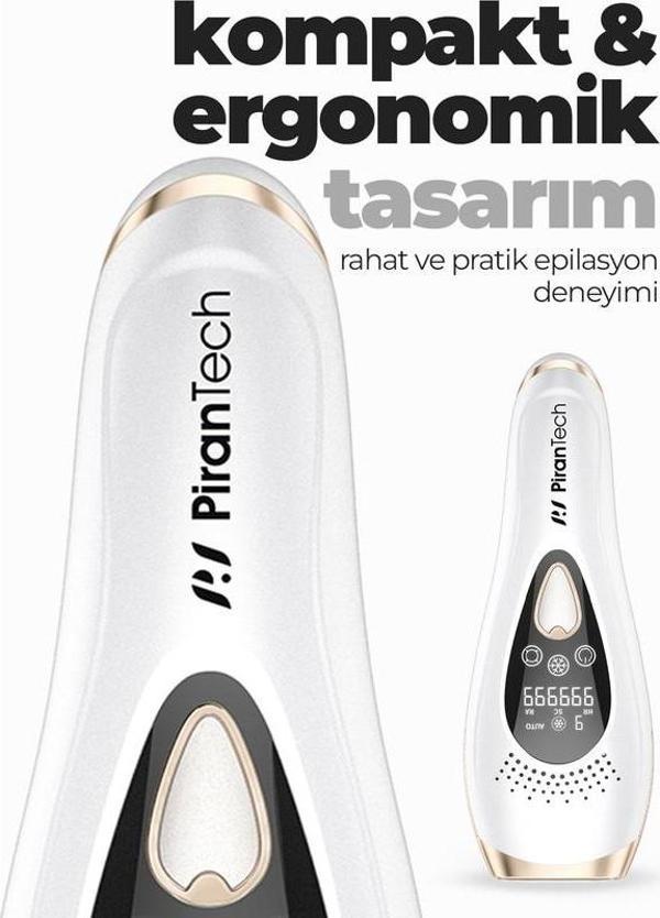 pirantech Bhrl-10 beyaz LCD Ekranlı 9 Seviyeli Buz Lazer Ipl Epilasyon Tüy Alma Aleti - Image 1