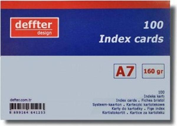 Deffter İndex Kartı A7 Beyaz Düz 64269-4 - Image 1