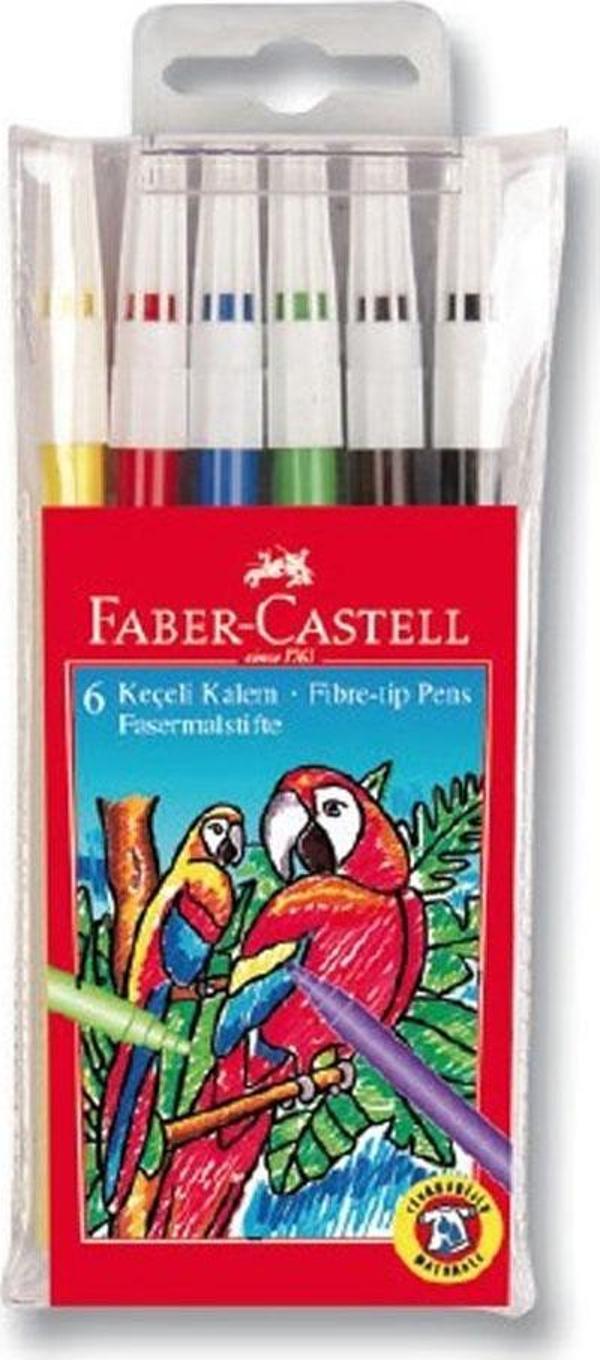 Faber Castell Keçeli Kalem Karışık 6lı Poşet 5067155106 - Image 1