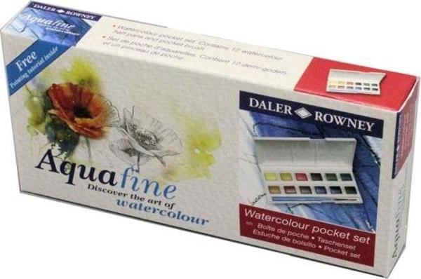 Daler Rowney Aquafine Travel Sulu Boya Set 12 Renk 1319000009 - Image 1