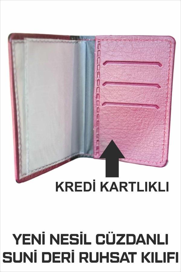 Tay Promosyon Yeni Nesil Bordo Cüzdanlı Ruhsat Kılıfı (Kimlik, Kredi Kartlı Deri) 1. Sınıf Kalite 1 Adet - Image 1