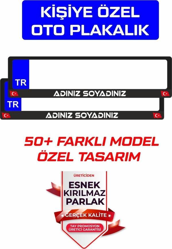 Tay Promosyon Oto Plakalık Kişiye Özel İsimli Adınıza Özel Parlak Baskılı 2 Adet Plakalık - Image 1