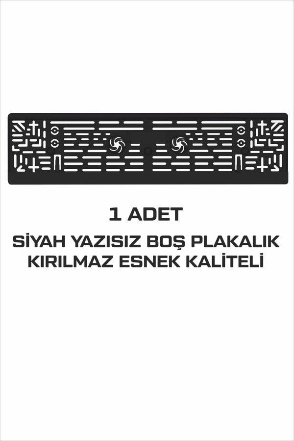 Tay Promosyon Oto Plakalık Yazısız Boş Siyah 1 Adet Kırılmaz Esnek Plakalık - Image 1