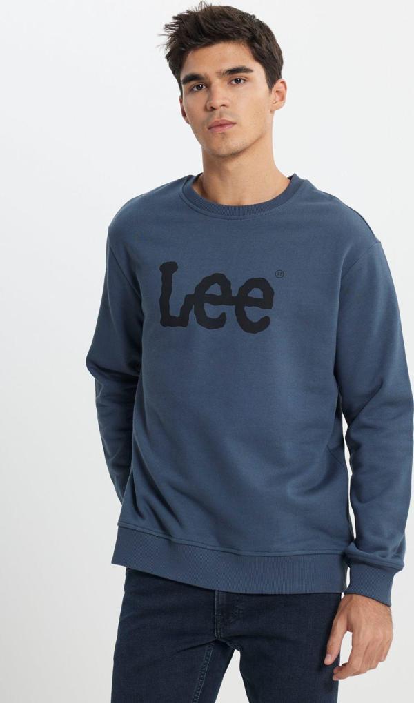 Lee Regular Fit Normal Kesim %100 Pamuk Sıfır Yaka Sweatshirt - Image 1