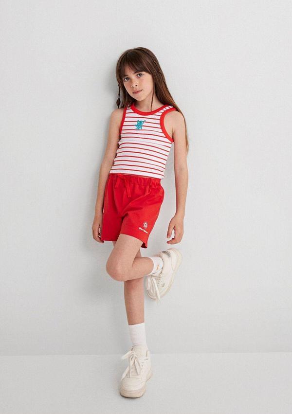 Mavi Jeans Baskılı Kırmızı Şort 7410007-84531 - Image 1