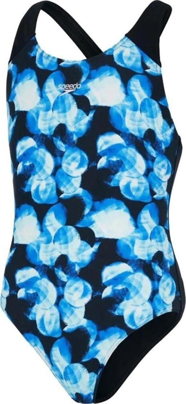 Speedo Allover Splashback Kız Çocuk Yüzücü Mayosu - Image 1