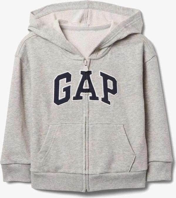 Gap Relaxed Fit Fermuarlı Çocuk Gri Sweatshirt - Image 1