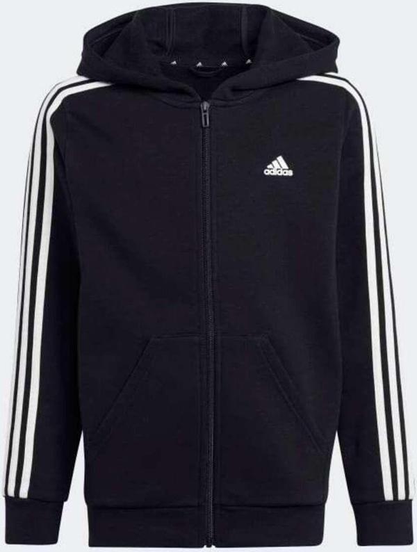 Adidas U 3S Fl Fz Hood Çocuk Siyah Günlük Stil Sweatshirt Hr6331 - Image 1