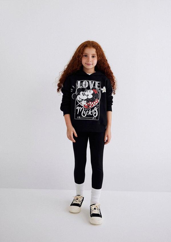 Mavi Minnie Mouse Baskılı Siyah Sweatshirt 7S10082-900 - Image 1