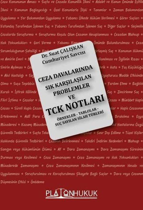 Ceza Davalarında Sık Karşılaşılan Problemler ve Türk Ceza Kanunu Notları - Platon Hukuk Yayınevi - Image 1