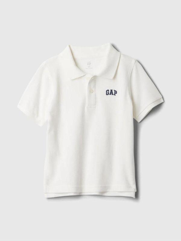 Gap Erkek Bebek Logo Polo Yaka T-Shirt Krem - Image 1
