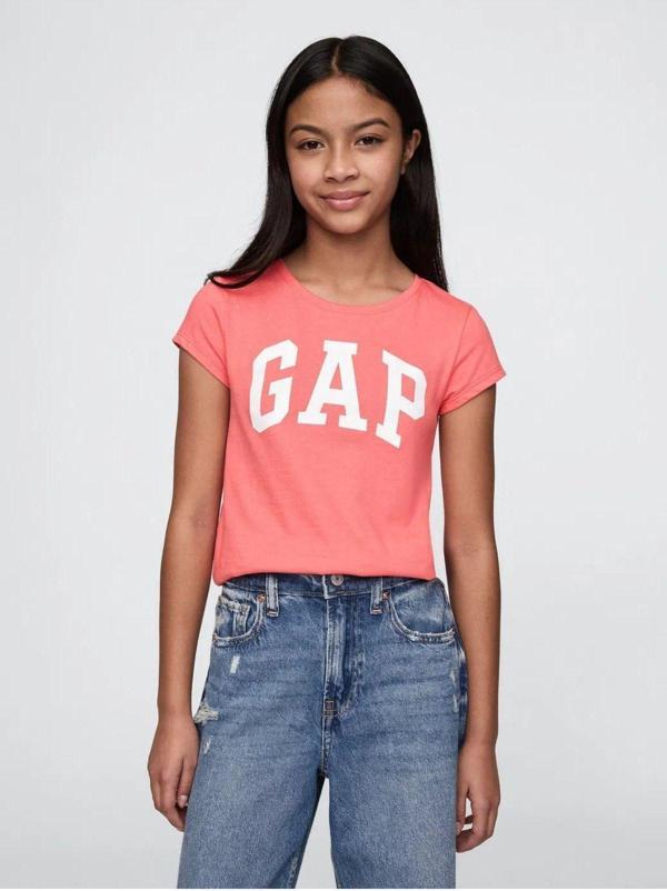 Gap Kız Çocuk Logo T-Shirt Turuncu - Image 1