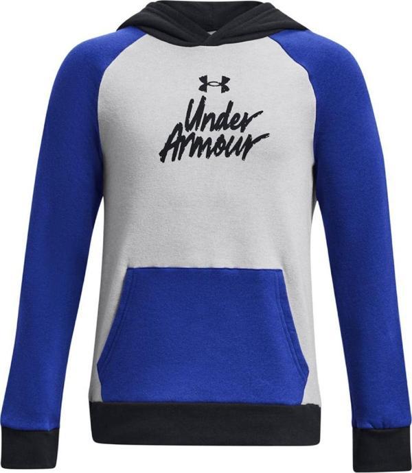 Under Armour Düz Erkek Mavi Sweatshırt 1379795-400 Ua Rival Fleece Script - Image 1