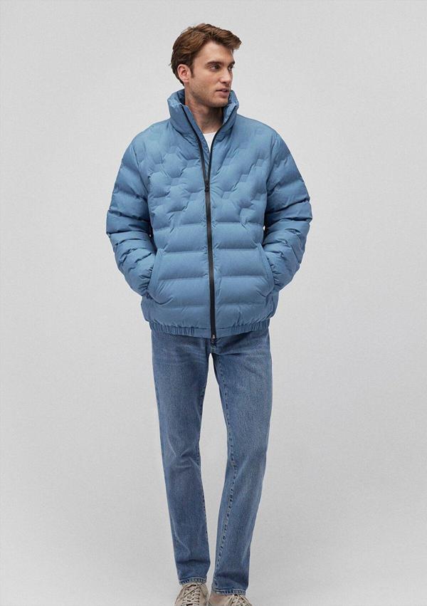 Mavi Su Itici Dik Yaka Şişme Mont 0110457-70877 - Image 1