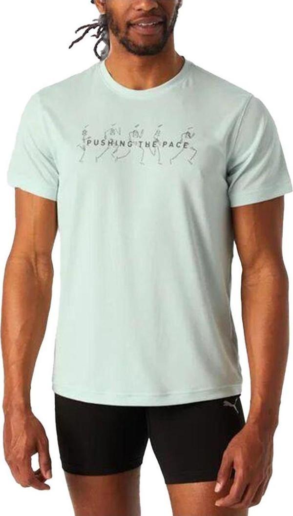 Puma Graphics Erkek Mavi Koşu T-Shirt 52655750 - Image 1