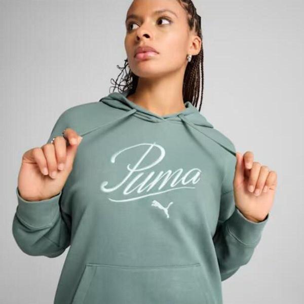 Puma Scrıpt Comfort Hoodie Green Moon - Image 1