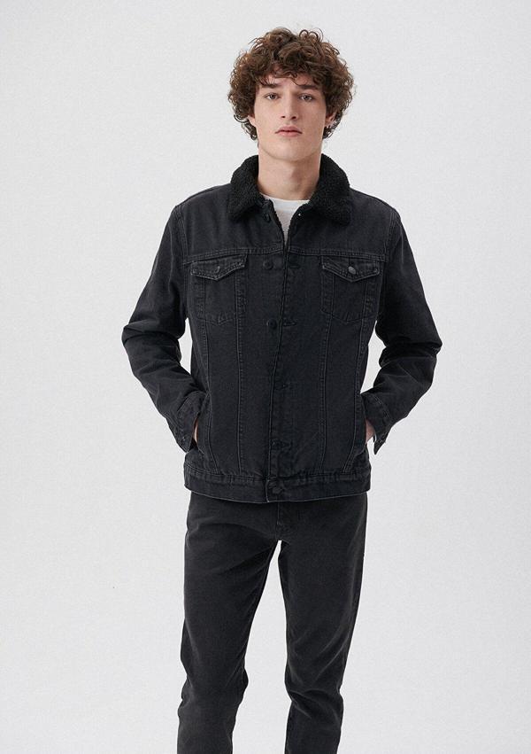 Mavi Frank 90S Gri Sherpa Jean Ceket 0115234990 - Image 1