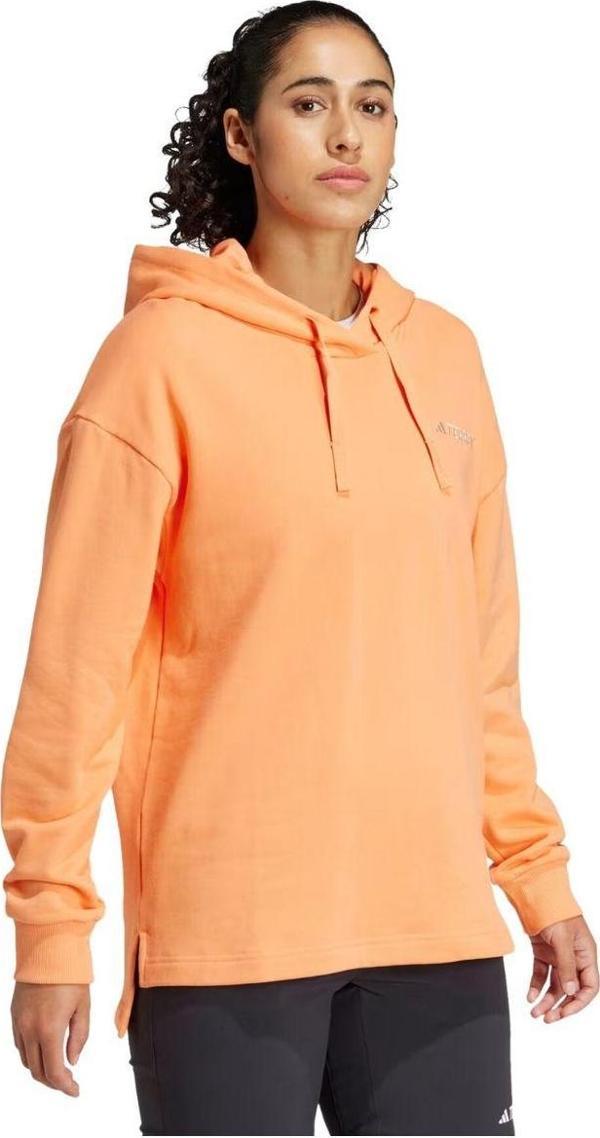 Adidas Tx Logo Hoody Kadın Turuncu Sweatshirt Kadın Sweatshırt Is7227 - Image 1