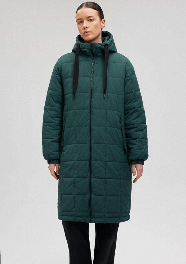 Mavi Kapüşonlu Kapitone Yeşil Parka Oversize / Geniş Kesim 1110132-71929 - Image 1