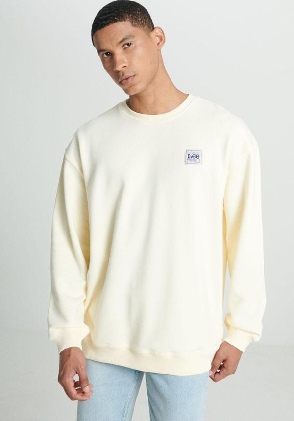 Lee Relaxed Fit Rahat Kesim %100 Pamuk Bisiklet Yaka Şardonlu Ekru Sweatshirt - Image 1