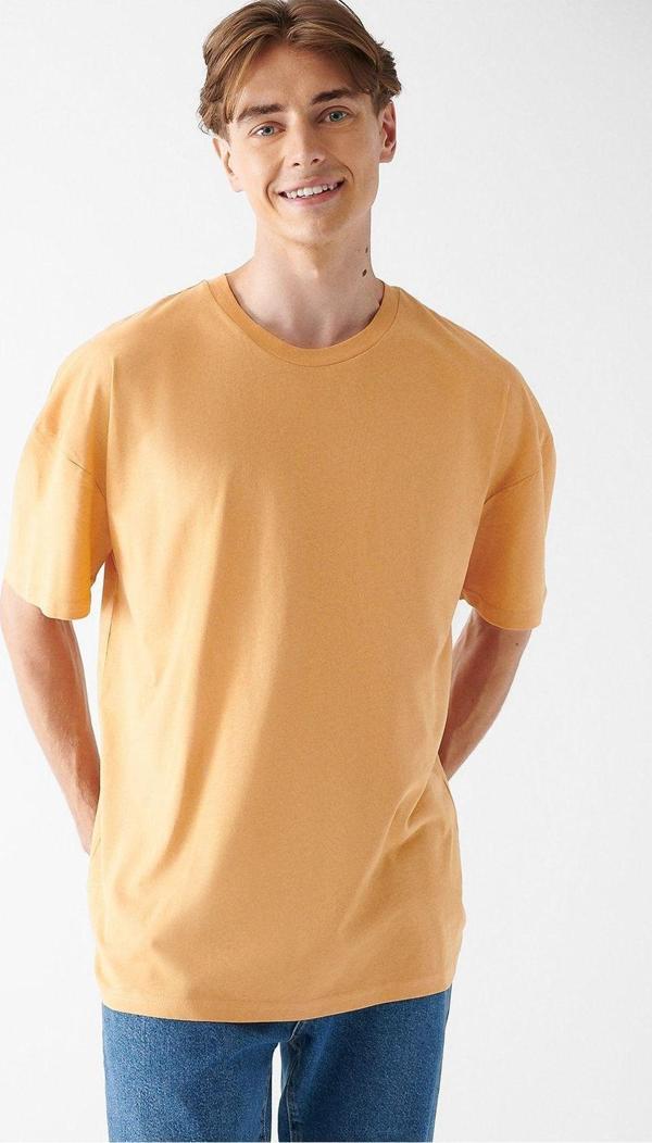 Mavi Turuncu Basic Tişört Oversize / Geniş Kesim 0610689-71243 - Image 1