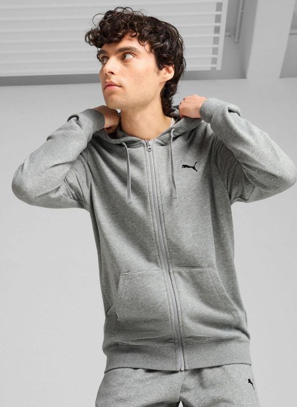 Puma Zip Ceket, M, Gri - Image 1