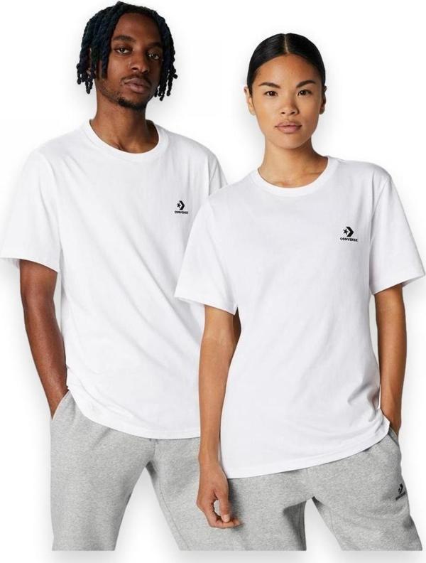 Converse Standard Fıt Left Chest S Beyaz Erkek Kısa Kol T-Shirt - Image 1