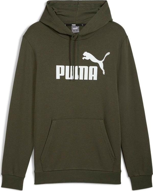 Puma Ess Big Logo Hoodie Yeşil Unisex Sweatshirt - Image 1