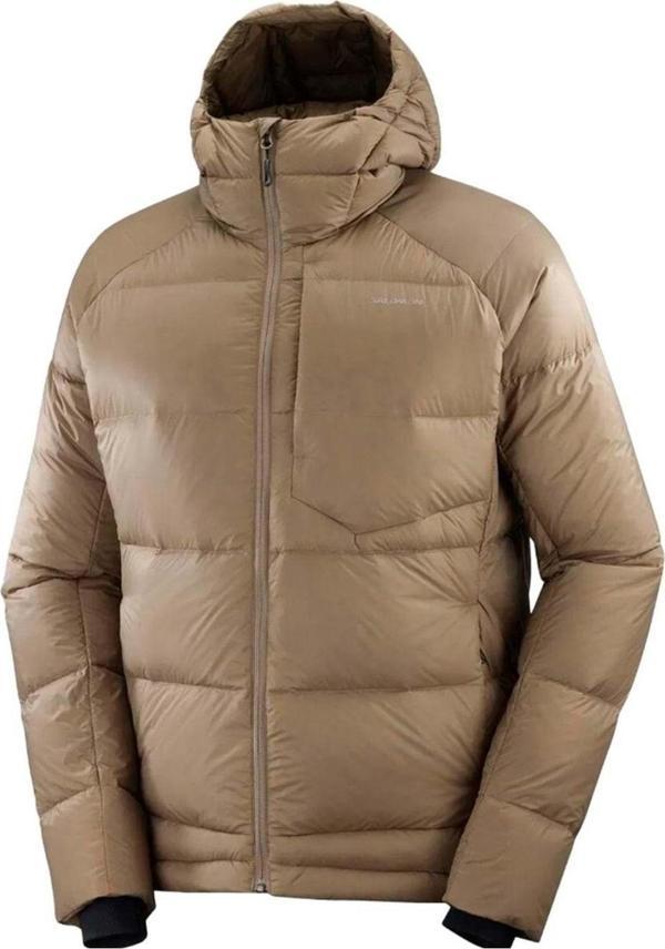 Salomon Outline Down Kapüşonlu Erkek Kaz Tüyü Mont - Kahve - Image 1