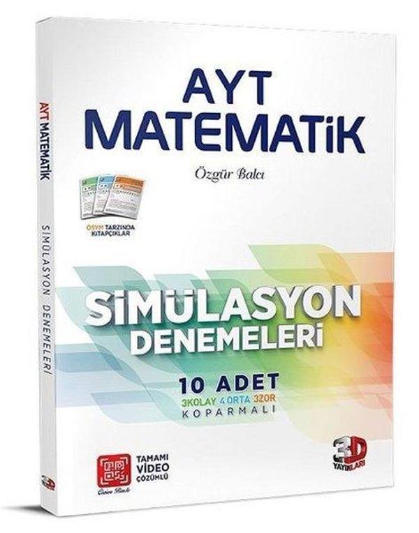 AYT Simülasyon Matematik Denemeleri - 3D Yayınları - Image 1