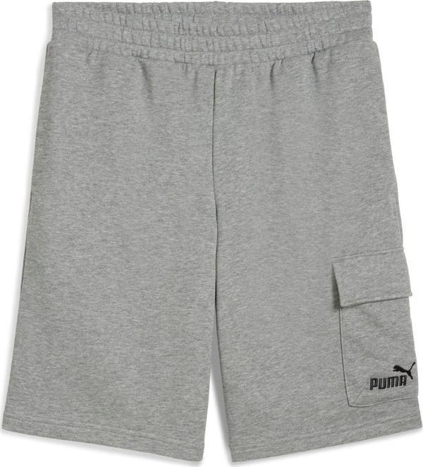 Puma 68266203 Ess No. 1 Logo Cargo Short Gri Lastikli Bel Regular Fit Düz Erkek Şort - Image 1