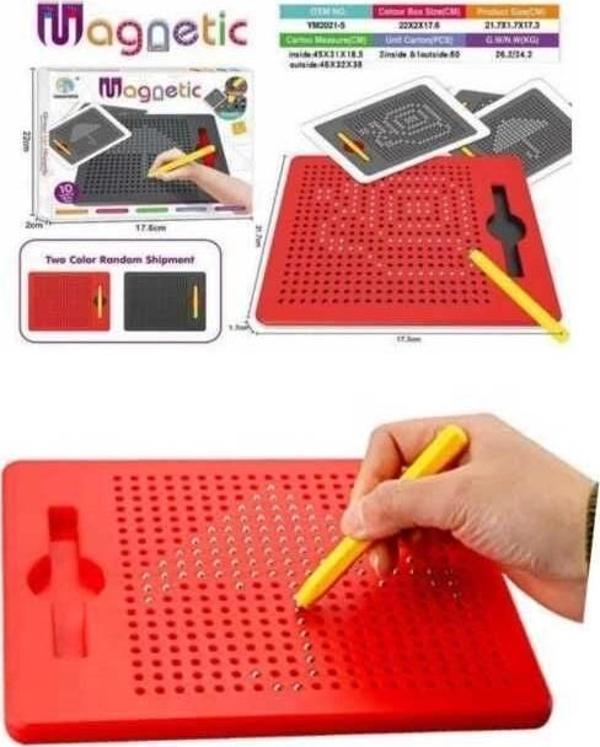 Eğitici Oyuncak YM2021-5 380 METAL TOPLU ÖRNEK KARTLI MAGNETİC BOARD K.Ç - Image 1