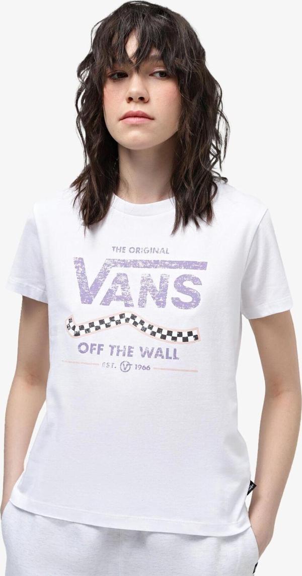 Vans Lokkıt Kadın Beyaz T-Shirt Vn000Ffqwht1 - Image 1