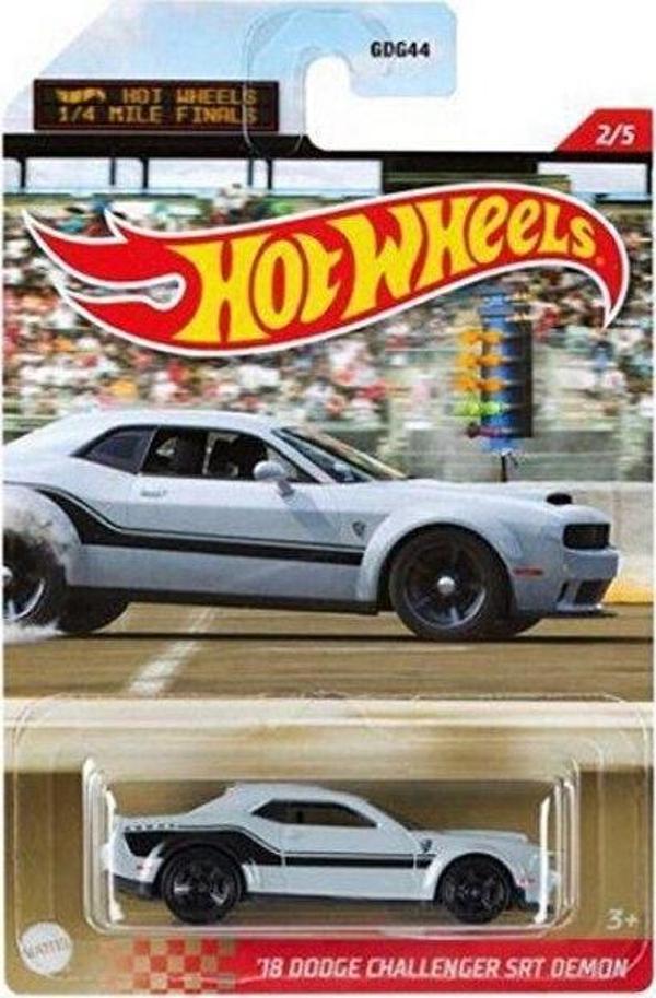Hot Wheels 1/4 Mile Kings Kısa Mesafe Yarış Arabaları 18 Dodge Challenger SRT Demon GYN21 GRP29 - Image 1