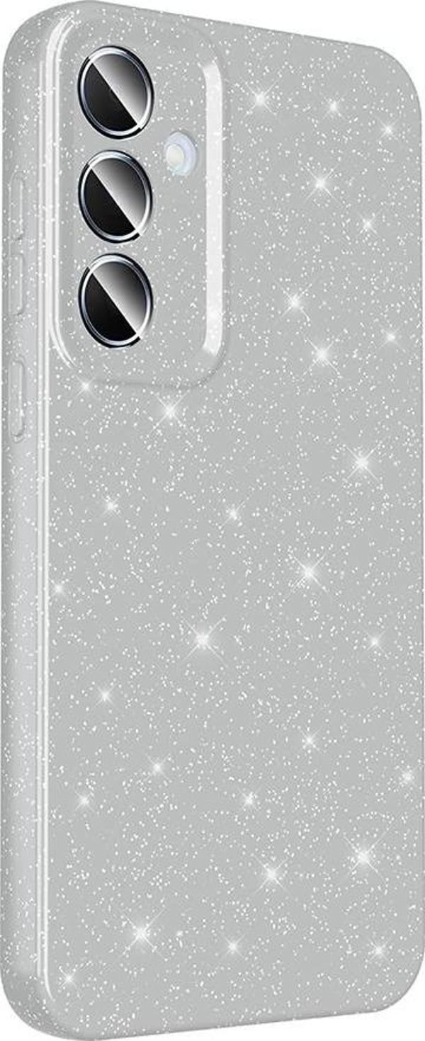 Samsung Galaxy A24 Uyumlu Kamera Korumalı Simli Parlak Yumuşak Silikon Kılıf - Image 1