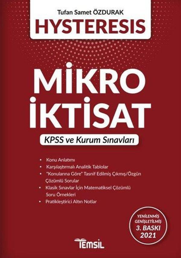 Hysteresis Mikro İktisat - KPSS Kurum Sınavları - Temsil Kitap - Image 1