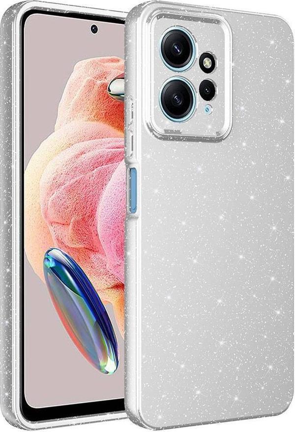 Xiaomi Redmi Note 12 4G Uyumlu Kamera Korumalı Simli Parlak Yumuşak Silikon Kılıf - Image 1