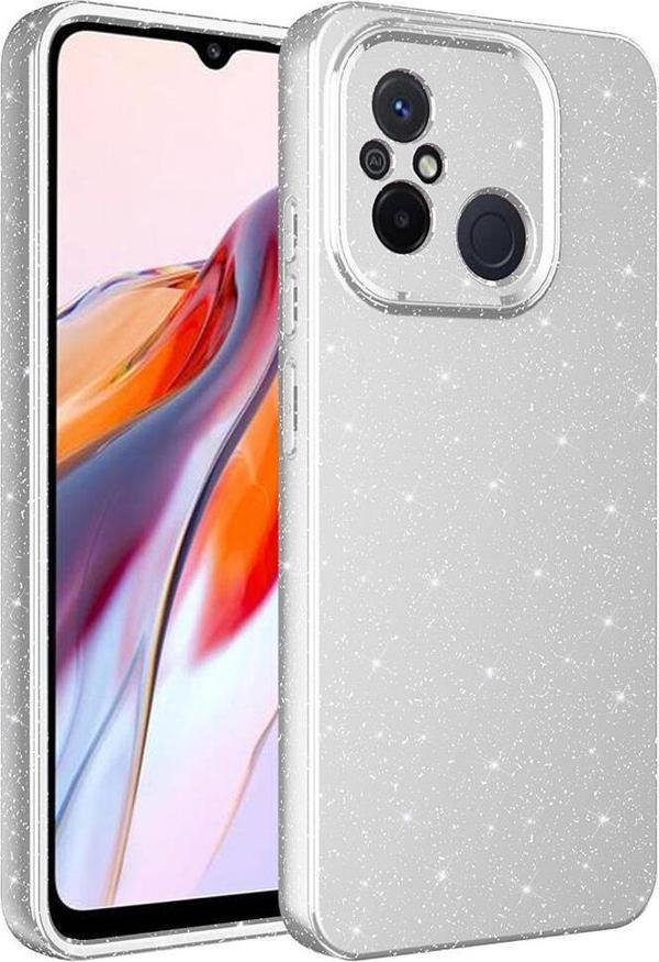 Xiaomi Redmi 12C Uyumlu Kamera Korumalı Simli Parlak Yumuşak Silikon Kılıf - Image 1