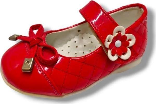 Şirinbebe 3004-20 Rugan Deri Çiçek Cırtlı Kız Çocuk Sandalet - Image 1