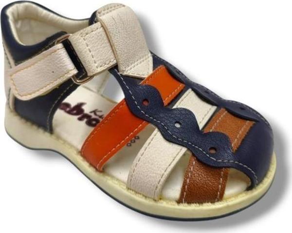 Şiringenç 3024-20 Dikişli Erkek Çocuk Sandalet Lacivert Kırmızı 18-20 - Image 1