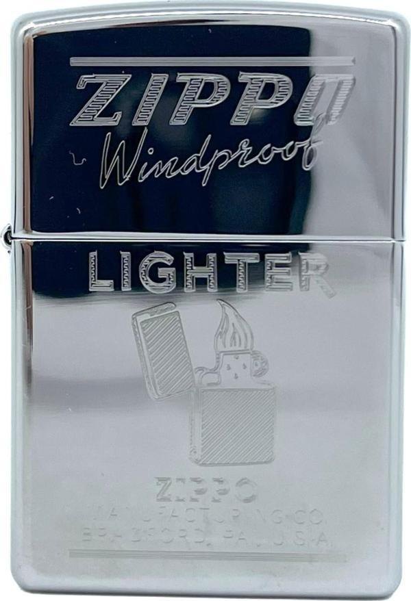 Zippo Windproof Dizayn High Polish Chrome Çakmak - Image 1